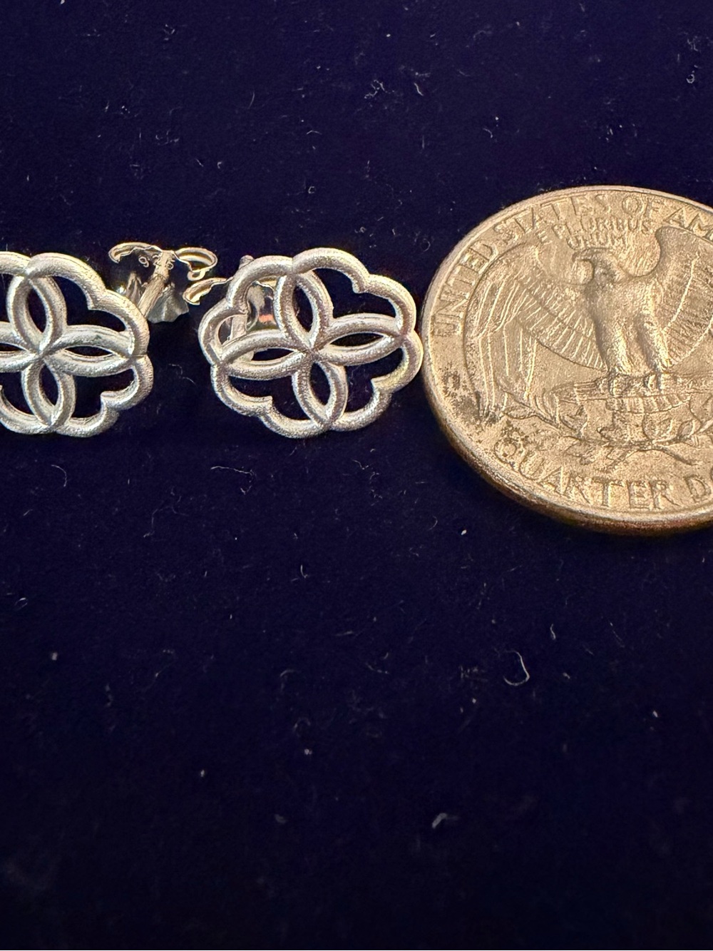 Silver Floral Knot Stud Earrings - Elegant Women Jewelry